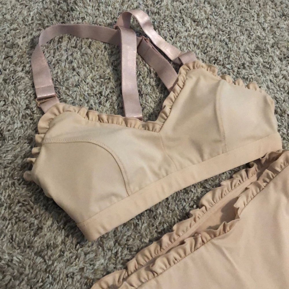L’urv Adjustable Strap Nude Pink Bra (M)